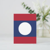 Laotiaanse vlag briefkaart (Staand voorkant)
