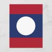 Laotiaanse vlag briefkaart (Voorkant)