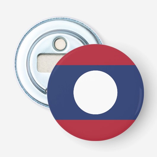 Laotiaanse vlag button flesopener (Voorkant)