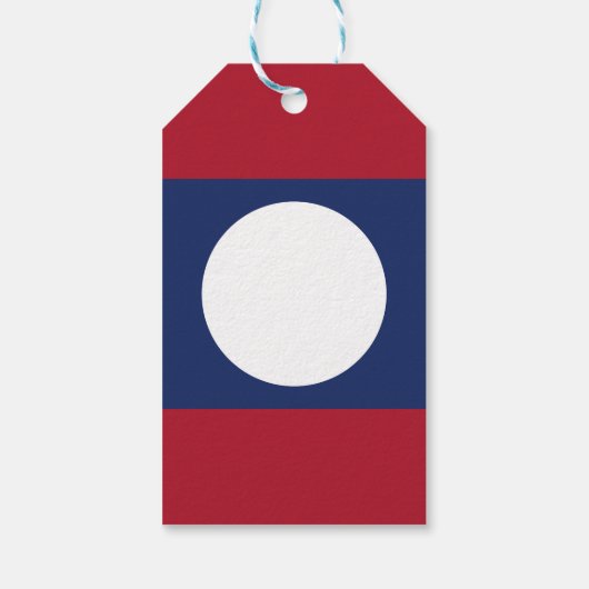 Laotiaanse vlag cadeaulabel (Achterkant)