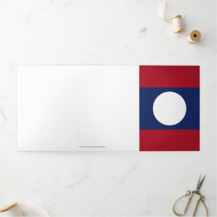 Laotiaanse vlag drieluik kaart