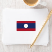Laotiaanse vlag etiket (Insitu)