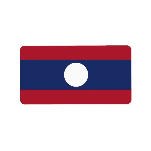 Laotiaanse vlag etiket (Voorkant)