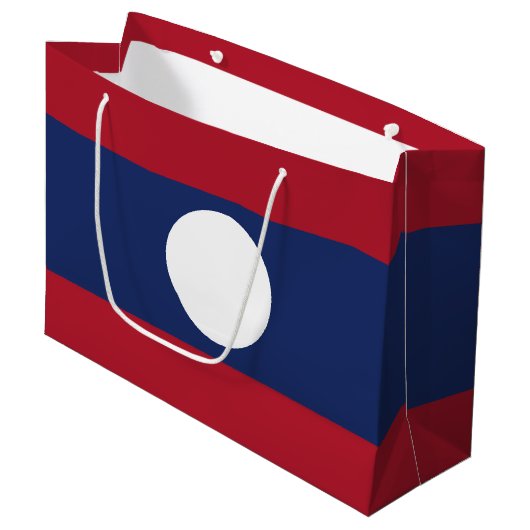 Laotiaanse vlag groot cadeauzakje (Voorkant Gekanteld)