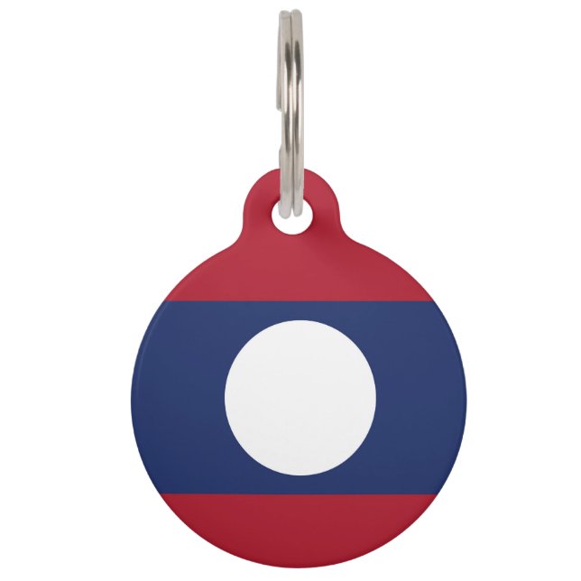 Laotiaanse vlag huisdierpenning (Voorkant)