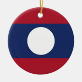 Laotiaanse vlag keramisch ornament (Voorkant)