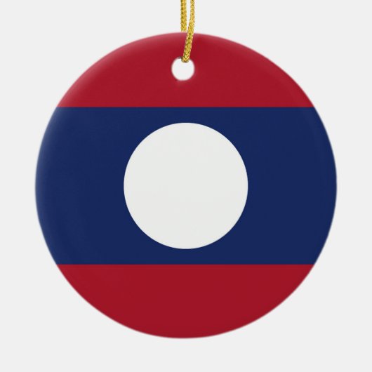 Laotiaanse vlag keramisch ornament (Voorkant)