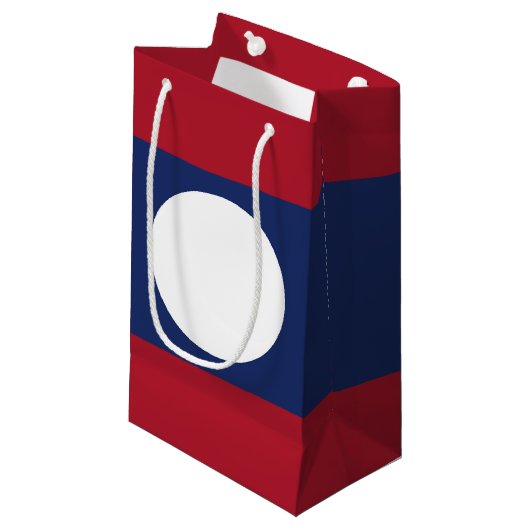 Laotiaanse vlag klein cadeauzakje (Voorkant Gekanteld)