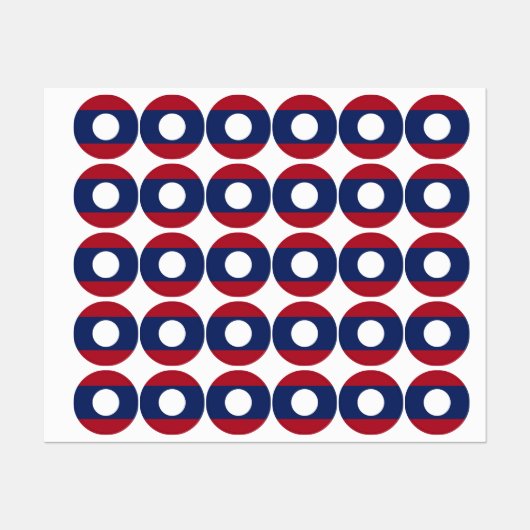 Laotiaanse vlag labels (Vel)