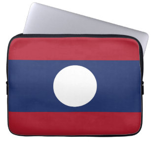 Laotiaanse vlag laptop sleeve