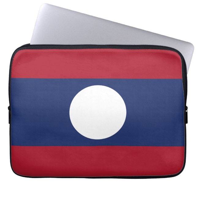 Laotiaanse vlag laptop sleeve (Voorkant)