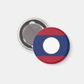 Laotiaanse vlag magneet (Voorkant / Achterkant)