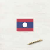 Laotiaanse vlag post-it® notes (Op bureau)