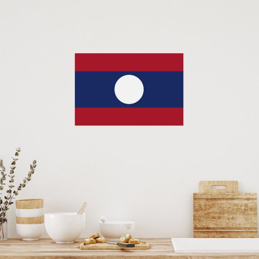 Laotiaanse vlag poster (Keuken)