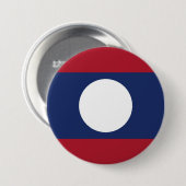 Laotiaanse vlag ronde button 7,6 cm (Voorkant /achterkant)