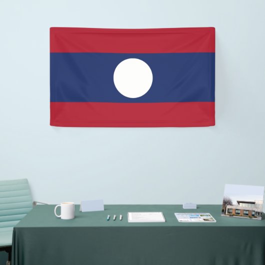 Laotiaanse vlag spandoek (Beurs)