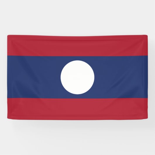Laotiaanse vlag spandoek (Horizontaal)