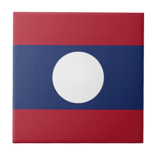 Laotiaanse vlag tegeltje
