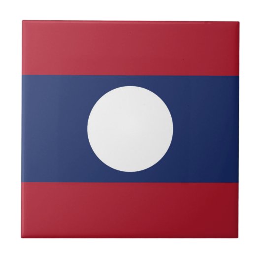 Laotiaanse vlag tegeltje (Voorkant)