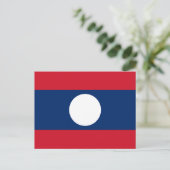 Laotiaanse vlag, vlag van Laos Briefkaart (Staand voorkant)