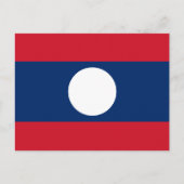 Laotiaanse vlag, vlag van Laos Briefkaart (Voorkant)