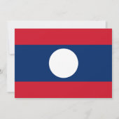 Laotiaanse vlag, vlag van Laos bruiloft Kaart (Achterkant)