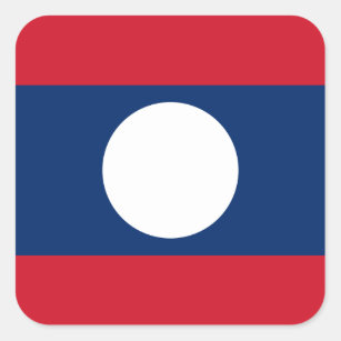 Laotiaanse vlag, vlag van Laos Vierkante Sticker
