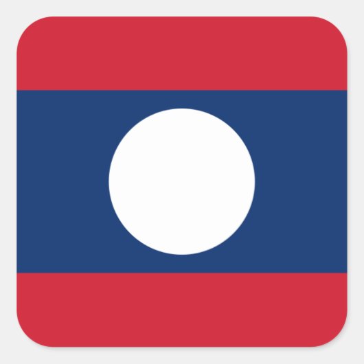 Laotiaanse vlag, vlag van Laos Vierkante Sticker (Voorkant)