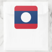 Laotiaanse vlag, vlag van Laos Vierkante Sticker (Tas)