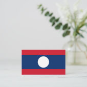 Laotiaanse vlag, vlag van Laos Visitekaartje (Staand voorkant)