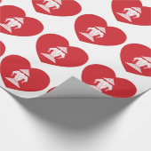 Laotian Erawan 3 Headed Elephant Heart Flag Cadeaupapier (Hoek)