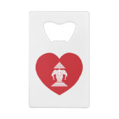 Laotian Erawan 3 Headed Elephant Heart Flag Creditkaart Flessenopener (Achterkant)