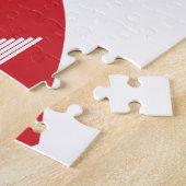 Laotian Erawan 3 Headed Elephant Heart Flag Legpuzzel (Zijkant)