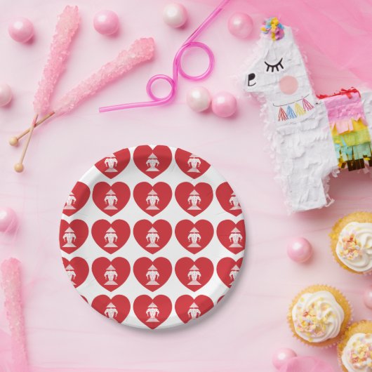 Laotian Erawan 3 Headed Elephant Heart Flag Papieren Bordje (Feest)