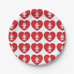 Laotian Erawan 3 Headed Elephant Heart Flag Papieren Bordje