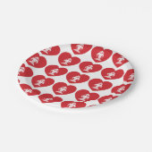 Laotian Erawan 3 Headed Elephant Heart Flag Papieren Bordje (Gekanteld)