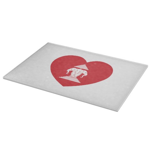 Laotian Erawan 3 Headed Elephant Heart Flag Snijplank (Hoek)