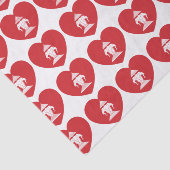 Laotian Erawan 3 Headed Elephant Heart Flag Tissuepapier (Detail)