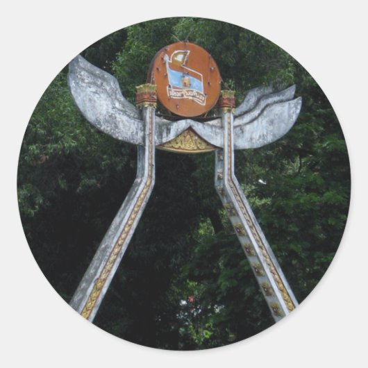 Laotian Gate Ronde Sticker (Voorkant)