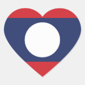 Laotian Heart Flag Hart Sticker (Voorkant)