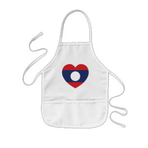Laotian Heart Flag Kinder Schort