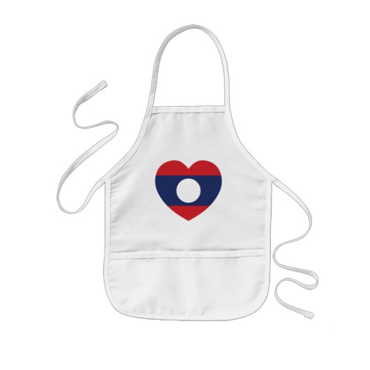 Laotian Heart Flag Kinder Schort (Voorkant)