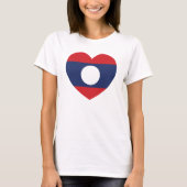 Laotian Heart Flag T-shirt (Voorkant)