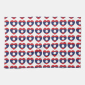 Laotian Heart Flag Theedoek (Horizontaal)