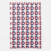 Laotian Heart Flag Theedoek (Verticaal)