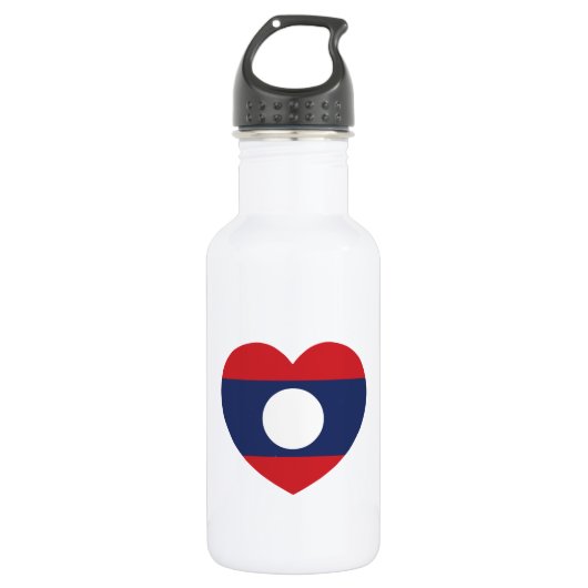 Laotian Heart Flag Waterfles (Voorkant)