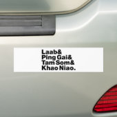 Laotian Street Food Bumpersticker (Op auto)