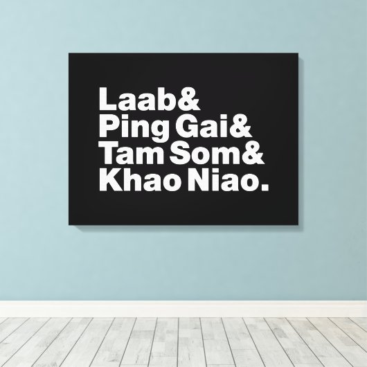 Laotian Street Food Canvas Afdruk (Insitu (Houten vloer))