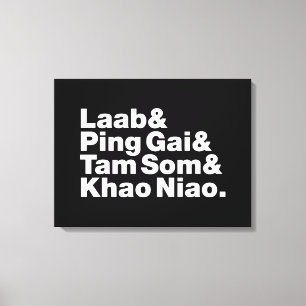 Laotian Street Food Canvas Afdruk