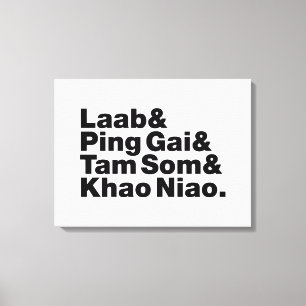 Laotian Street Food Canvas Afdruk